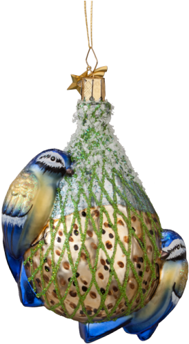 Hanging Ornaments Made Of Glass - Suet Cake (321x528), Png Download