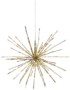 Deco Hanging Firework Gold - Firework Hängande Led Chaser 60cm Guld - Star Trading (360x360), Png Download