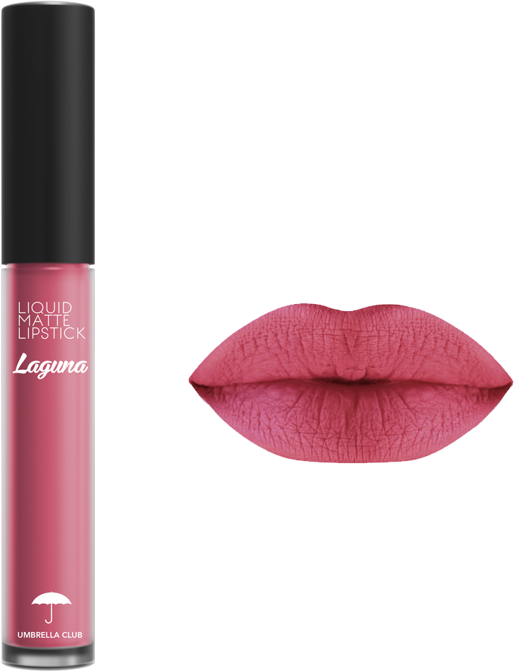 03 Feb Umbrella Club Liqu - Dark Pink Lipstick Matte (1000x1000), Png Download