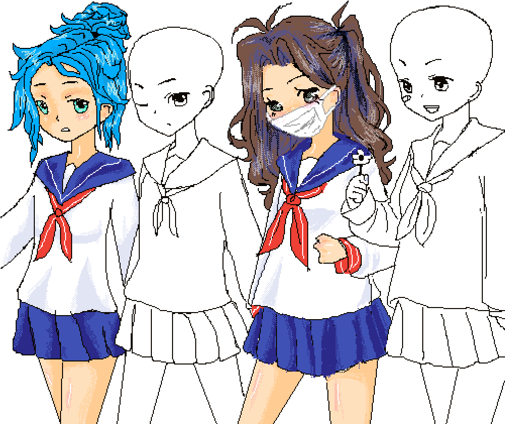 School Girl Collab - School (1000x900), Png Download