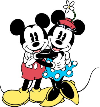 Mickey And Minnie Mouse Classic (349x373), Png Download
