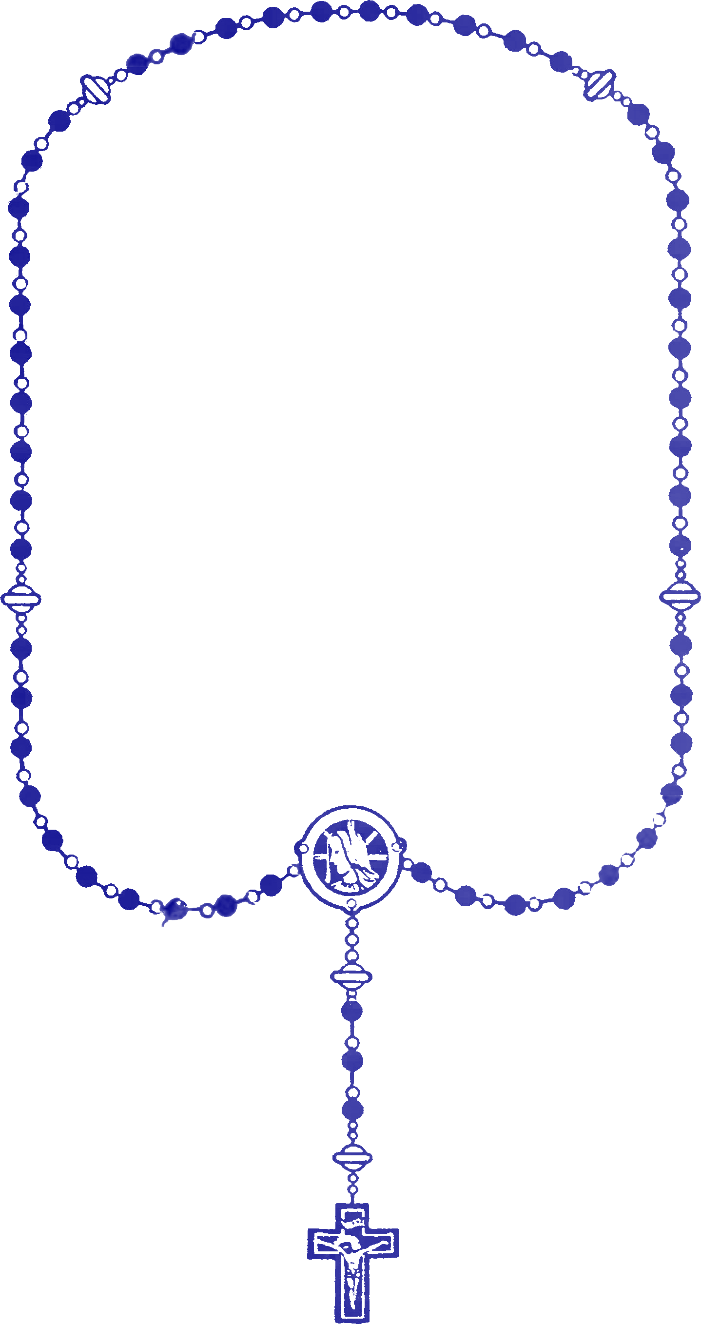 28 Collection Of Rosary Clipart Transparent - Rosary Beads Blue Clipart (1438x2716), Png Download