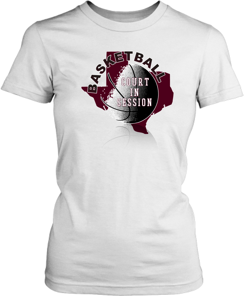 Texas A&m Basketball Court In Session Junior T-shirt - T-shirt (1000x1000), Png Download