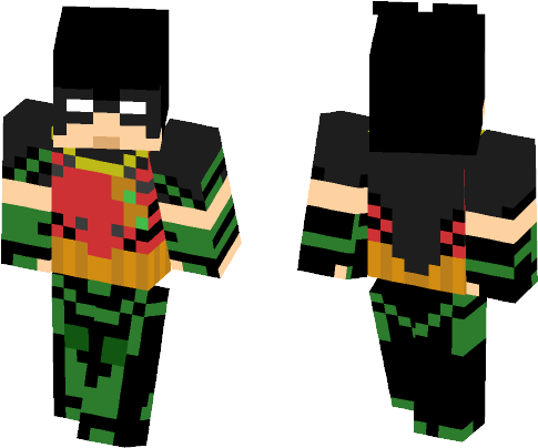 Red Robin - Rebirth - Tim Drake - Male Minecraft Skins - Kirito (584x497), Png Download