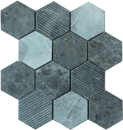 Hex Mosaic Texture 23.1x26.7 Grey Matt (colour: Grey, (480x480), Png Download