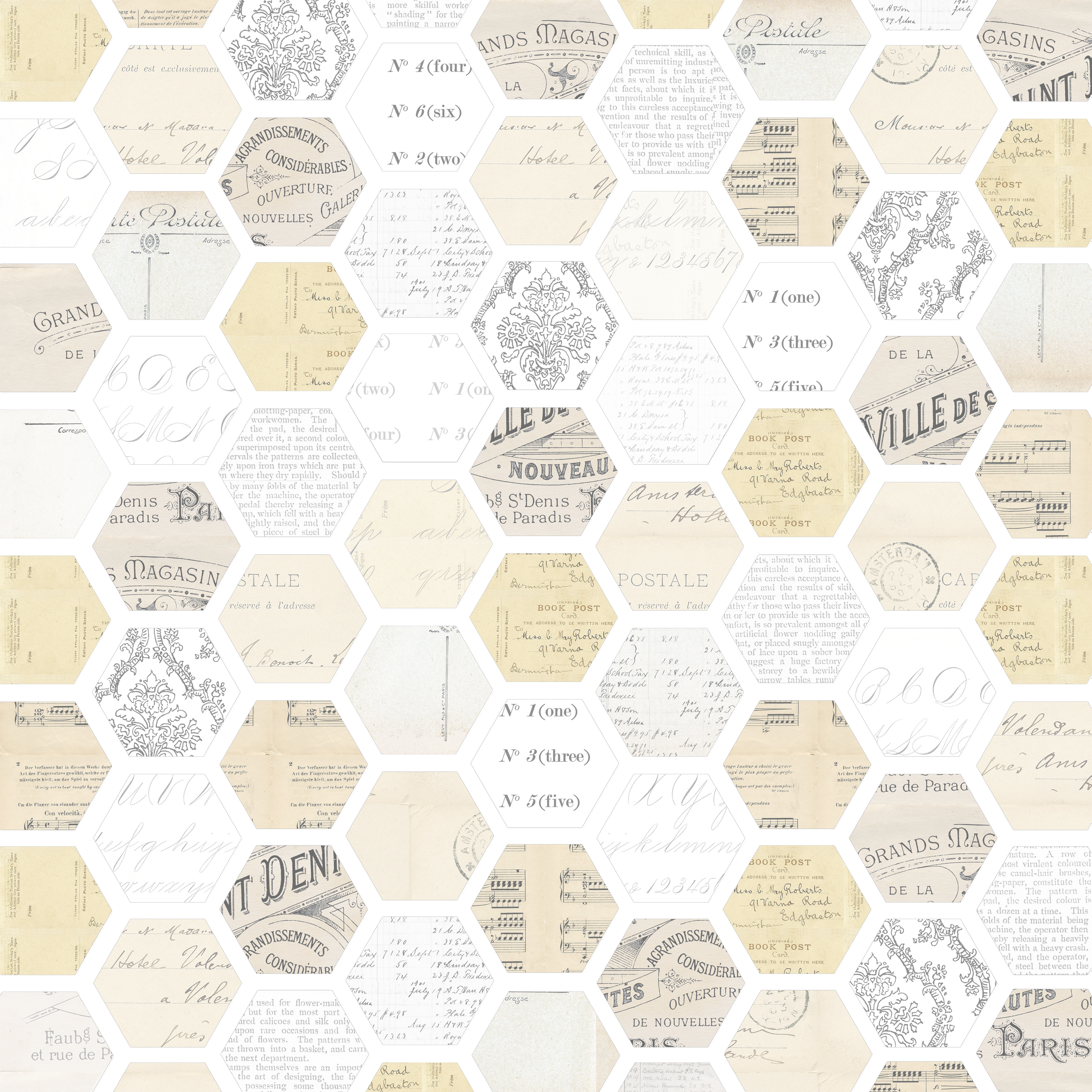 Png Ephemera Hexagon Dark 12 Sq 300dpi Melstampz (3600x3600), Png Download