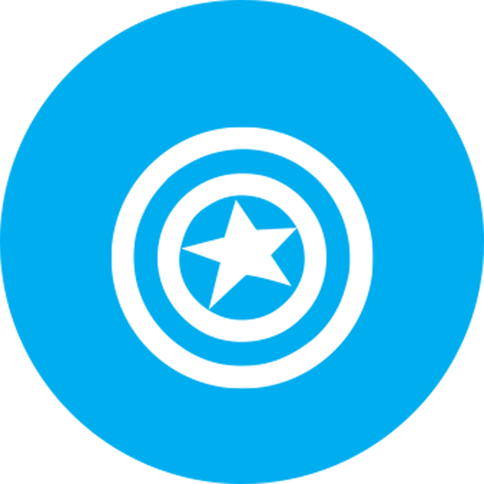 Captain America - Logo Gps (530x530), Png Download