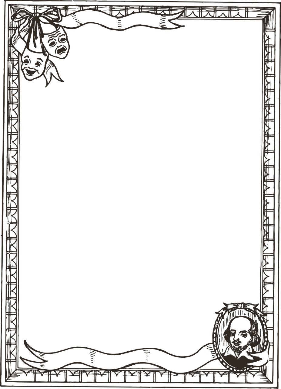 Romeo And Juliet Border (927x1280), Png Download