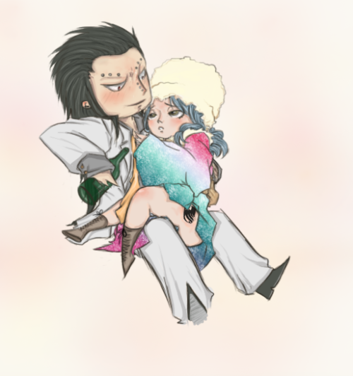 Yup, It´s A Drunk Gajeel And Juvia From The “happy - Cartoon (500x532), Png Download
