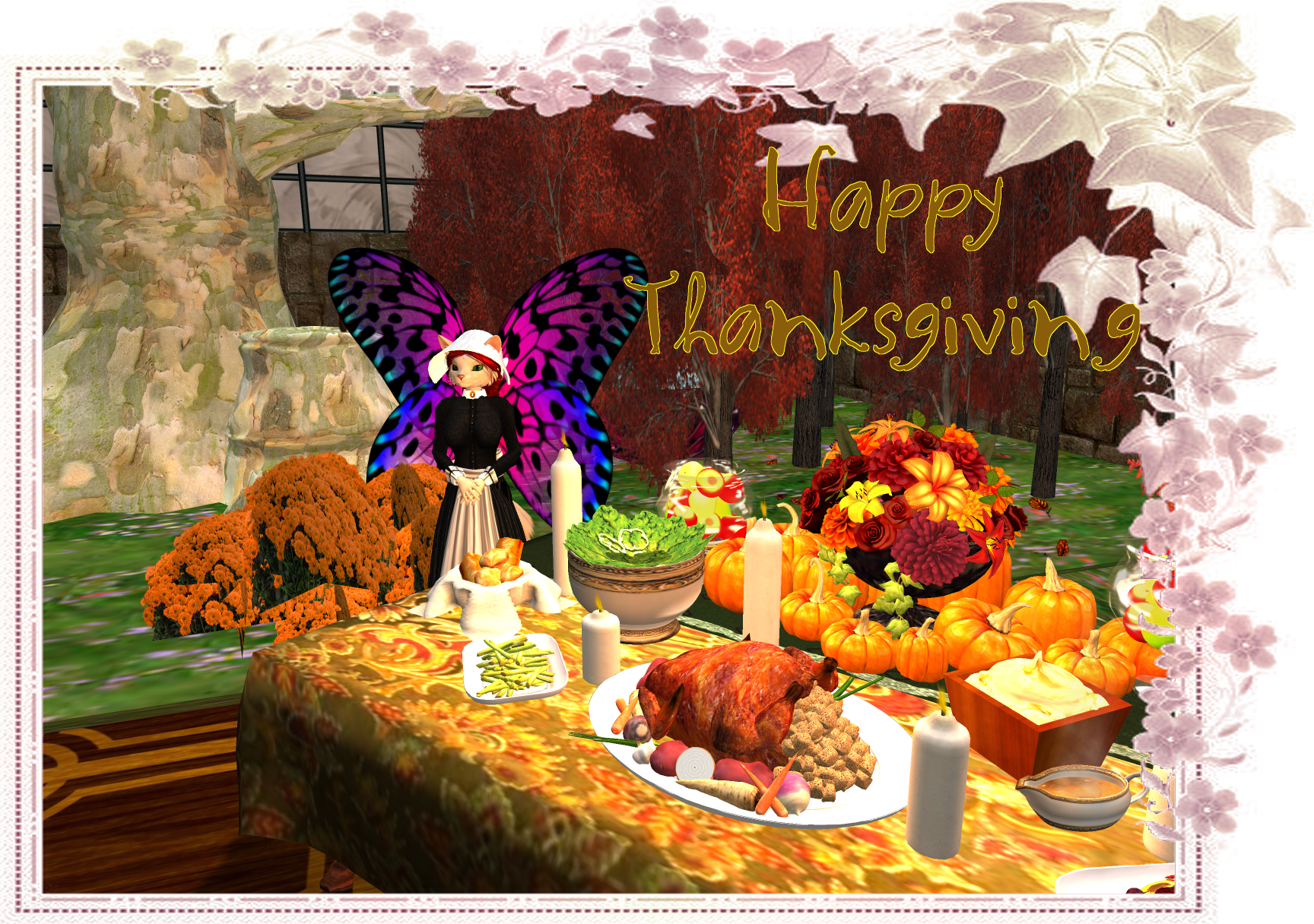 Click To See Bigger - Happy Thanksgiving Fairy Tail Anime (1728x1216), Png Download