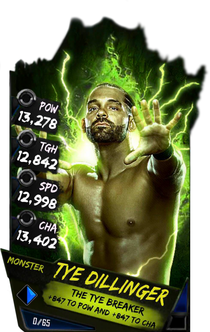 Tyedillinger S4 17 Monster - Wwe Supercard Monster Cards (733x1158), Png Download