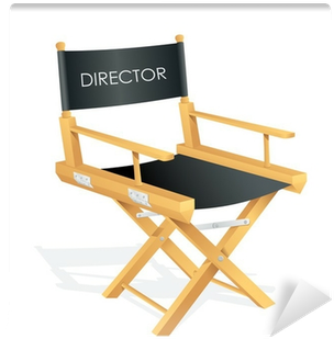 Vector Illustration Of Director Chair With Tag Wall - Illustration (400x400), Png Download