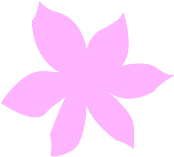 Pink Card Stock - Pink Flower Shape Transparent (400x349), Png Download