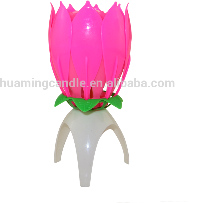 Funny Lotus Flower Shape Singing Music Candle - Birthday (750x750), Png Download