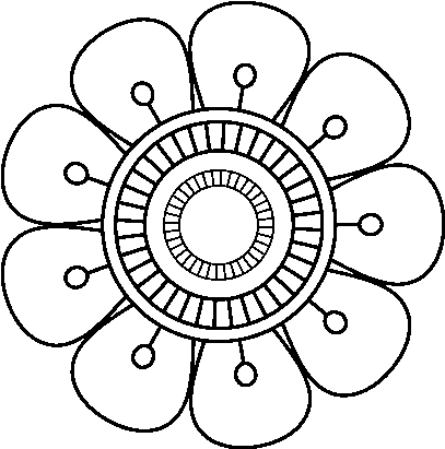 Mandala In Flower Shape Coloring Page - Weck 600000231 Canner Rack Plastic Sturdy Design (600x470), Png Download
