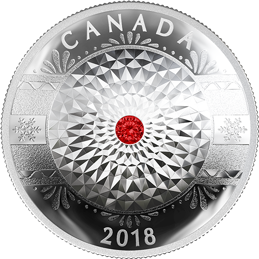 Pure Silver Coin With Swarovski® Crystals - Silver Coin (570x570), Png Download