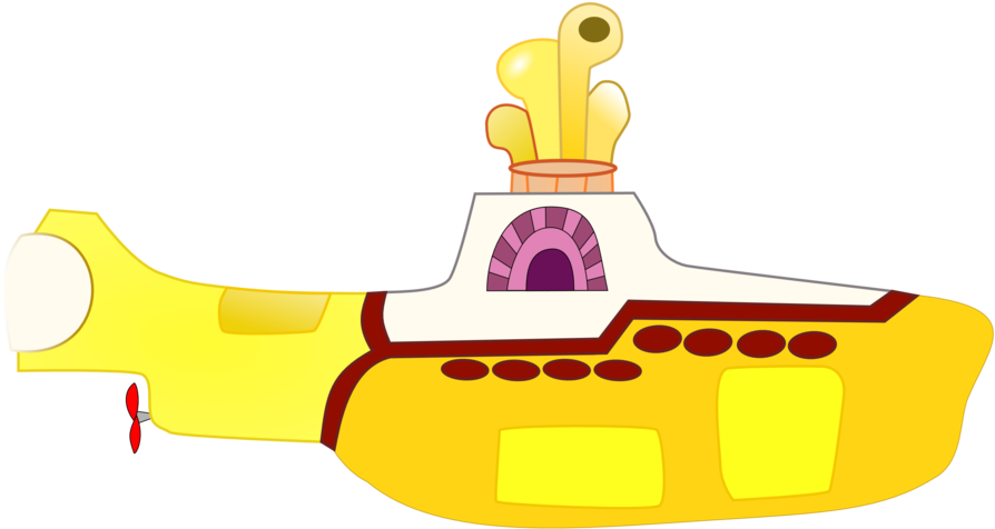 Yellow Submarine Movie Free Download - Yellow Submarine Beatles Cover Art (1024x546), Png Download