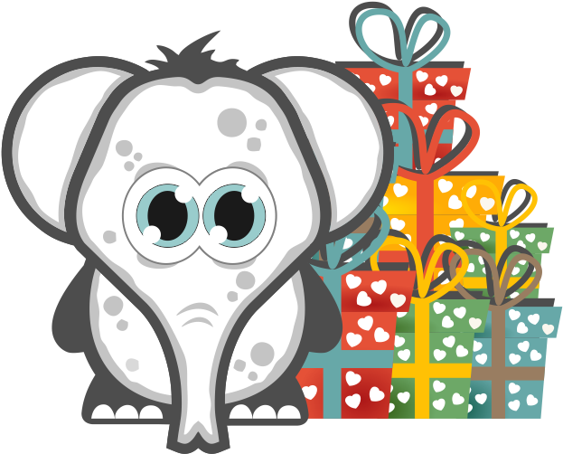 White Elephant Gift Exchange - White Elephant Gift Exchange Png (650x600), Png Download
