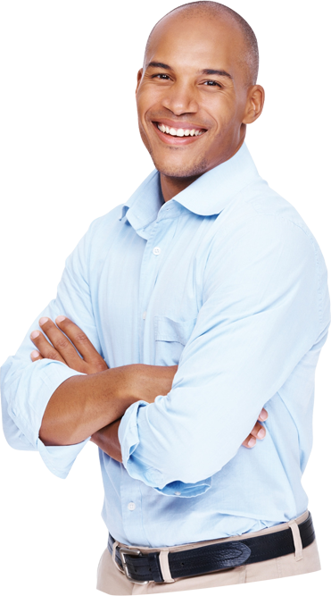 Com We Exist To Help You Look Good - Black Business Man Png (371x667), Png Download