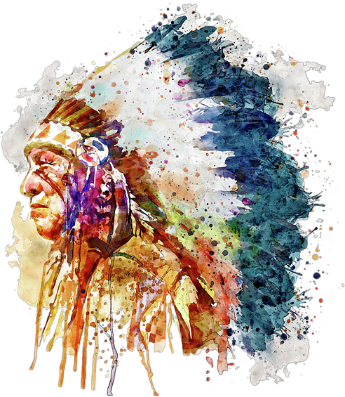 Bleed Area May Not Be Visible - Native American Face Art (600x600), Png Download
