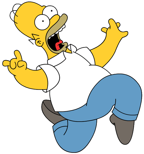 Homer Funny - Homer Simpson Running Png (507x540), Png Download