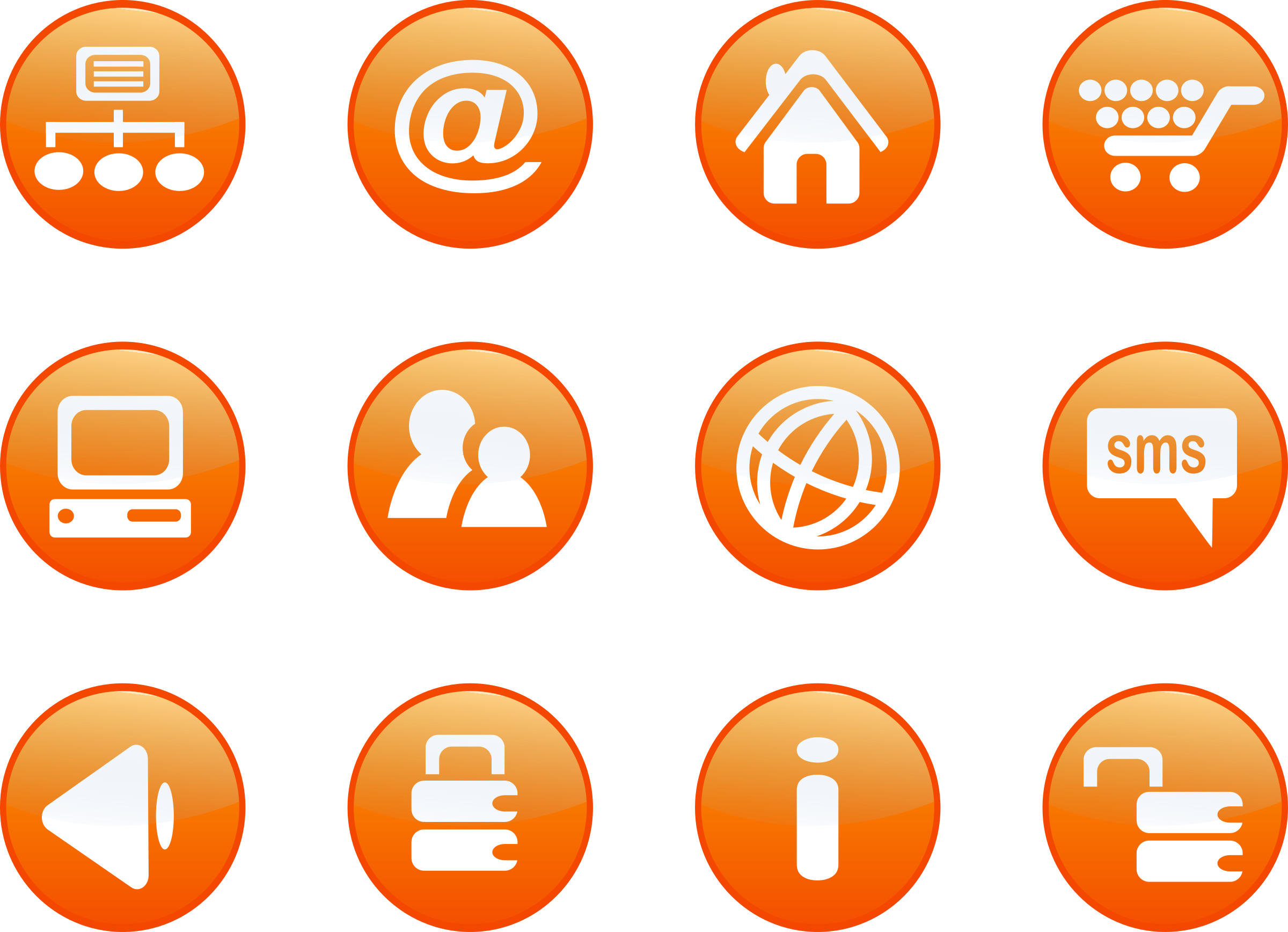 This Free Icons Png Design Of Icons Orange Web Candy (2400x1736), Png Download