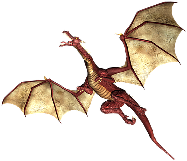 Dragon, Flying, Wings, Fantasy - Flying Dragon Transparent Background (380x340), Png Download