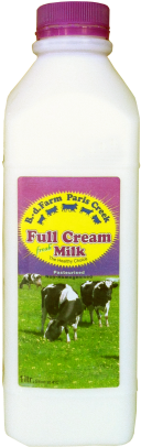 B-d Farm Milk Organic 1ltr - Plastic Bottle (401x537), Png Download