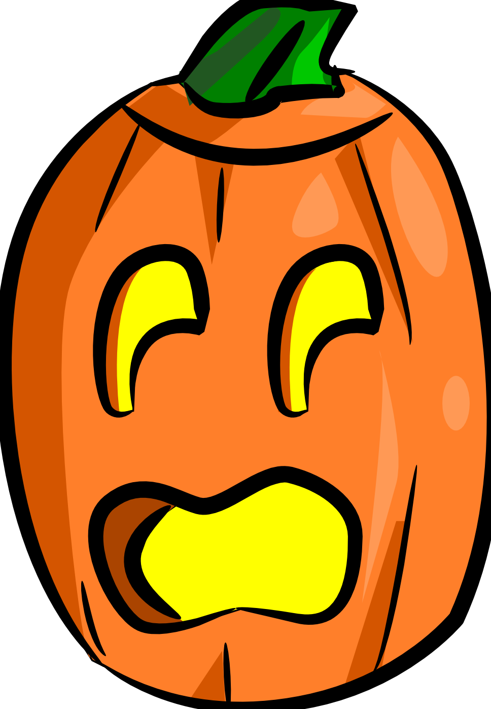 Jack O Lantern Totally Free Clip Art - Scared Jack O Lantern Clipart (968x1397), Png Download