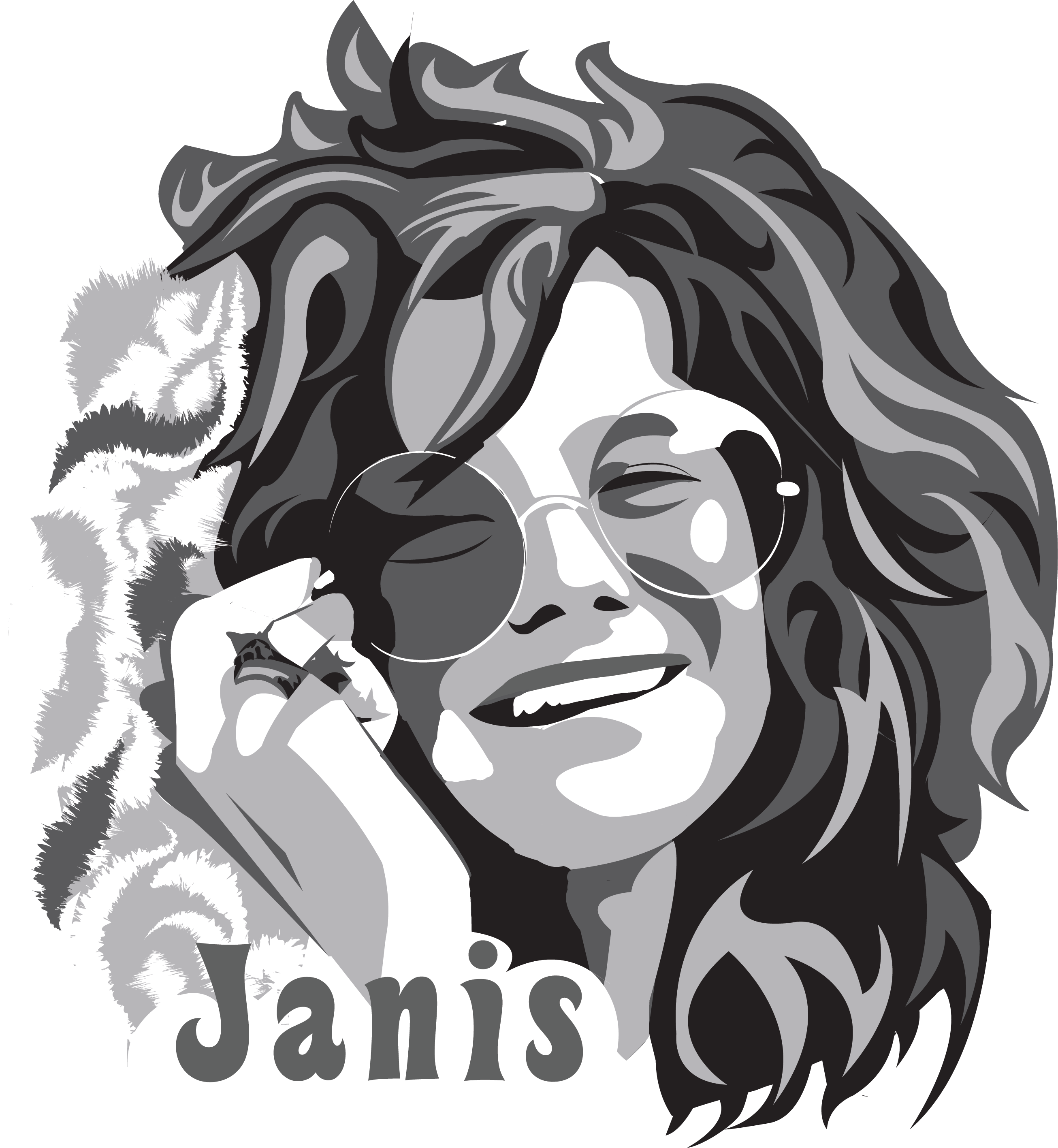 Janisfixedagain - Janis Joplin Clip Art (2612x2834), Png Download