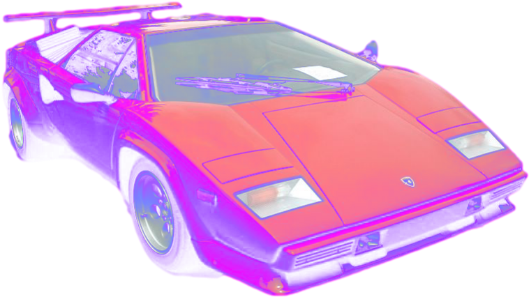 Vapp Vaporwave Aesthetics - Vaporwave Car Png (800x600), Png Download