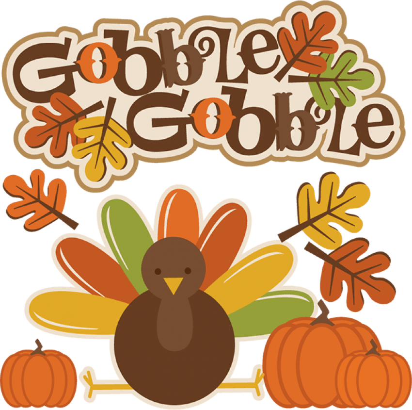 Gobble Gobble Thanksgiving Svg Cutting Files For Cricut - Drawing Of Cute Thanksgiving (648x644), Png Download