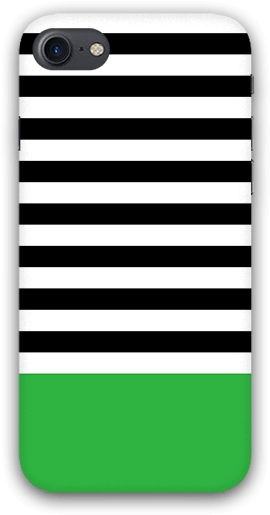 Black Green Stripe Pattern Iphone 8 Mobile Case - Mobile Phone (600x600), Png Download