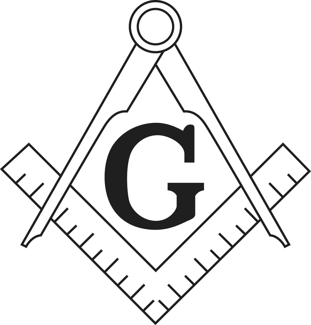 Masonic Logos & Emblems - Square And Compass Png (1234x1291), Png Download