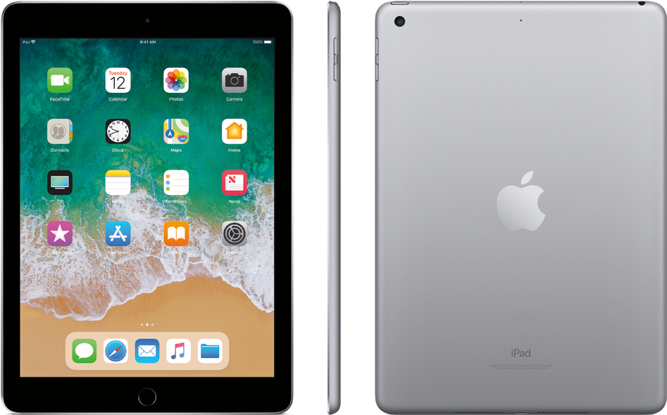 Available In Gold, Silver And Space Gray - Ipad 2018 Space Grey (1024x670), Png Download