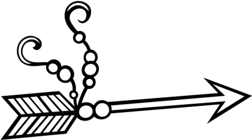 Bow And Arrow Outlines (600x470), Png Download