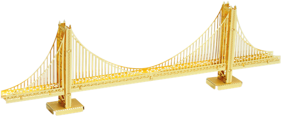 Metal Earth Architecture - Golden Gate Bridge Diy (600x253), Png Download