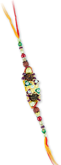 Rakhi With Chocolates For Lovely Kids As Well As You - Bead (212x574), Png Download