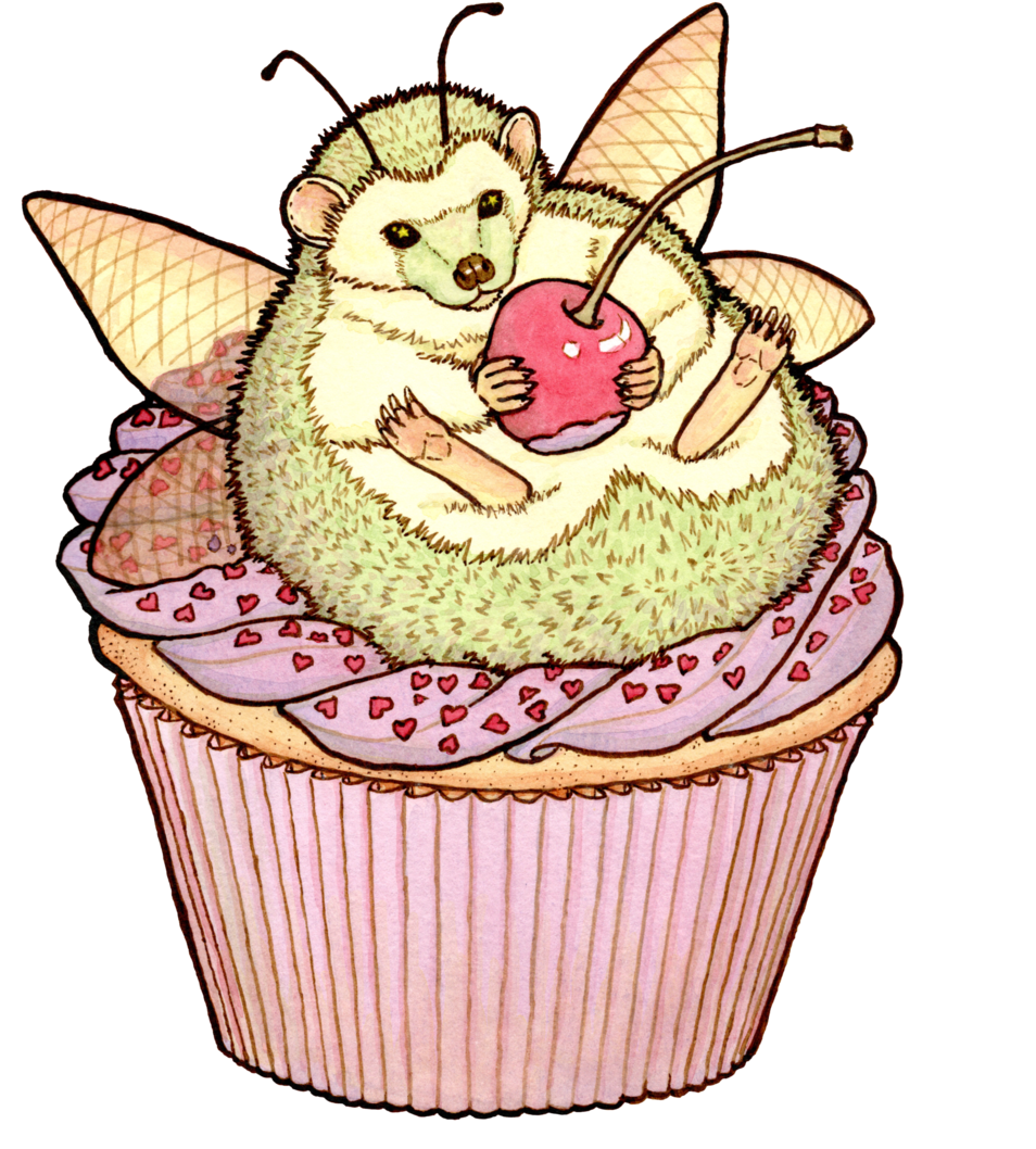 "sweet Fantasy Fairy Hedgehog" (1000x1090), Png Download