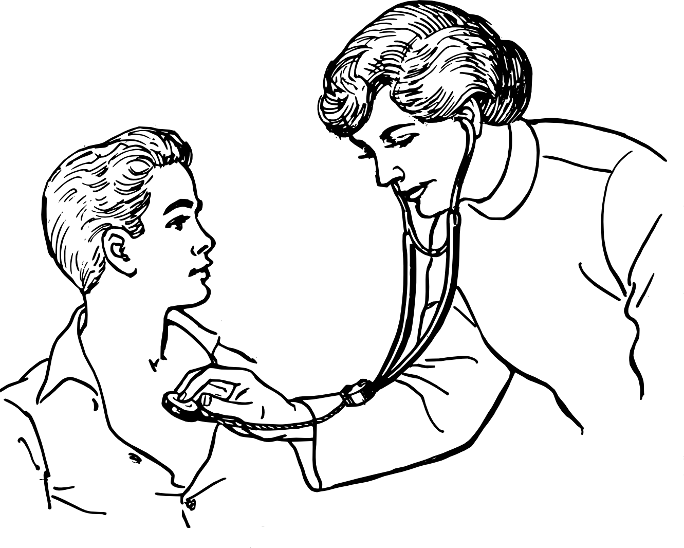 Medicine Clipart Medical Camp - Doctor Images Clipart Black And White (1331x1066), Png Download