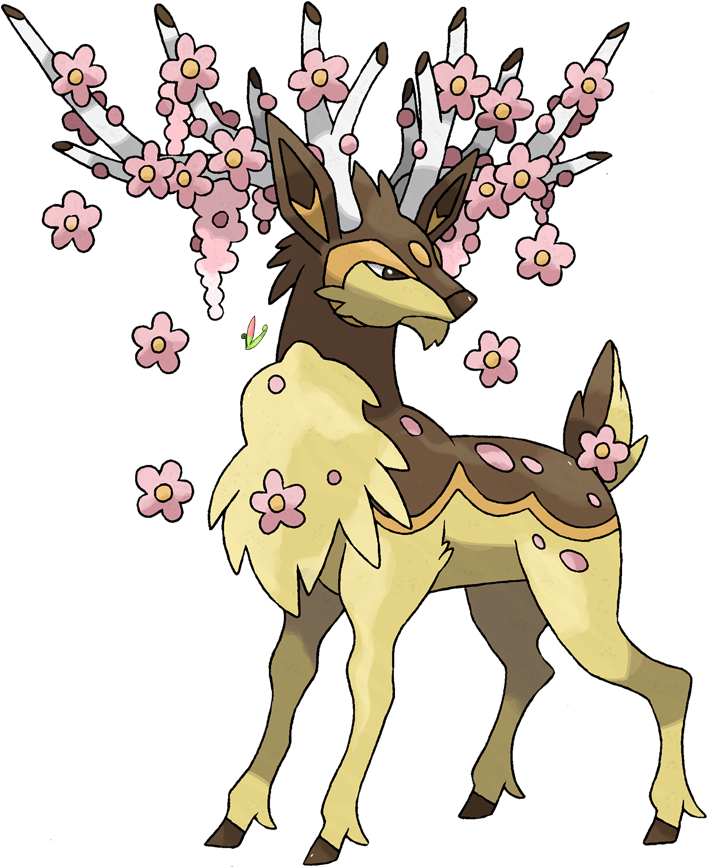 Download Mega Sawsbuck Pokemon Sawsbuck Mega Evolution PNG Image with