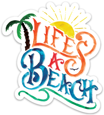 Life's A Beach - Paddy's Beach Bar (346x385), Png Download