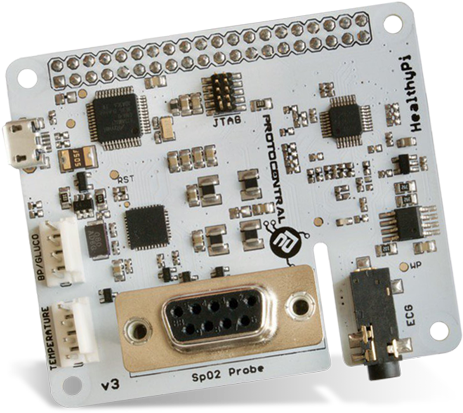 Crowd Supply Healthypi V3 Vital Sign Hat For Raspberry - Crowd Supply (600x436), Png Download