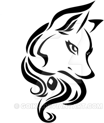 Fox Drawing Logo - Vixen Fox Drawing (400x486), Png Download
