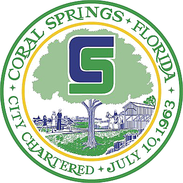 Seal Of Coral Springs, Florida - Coral Springs City Seal (372x372), Png Download