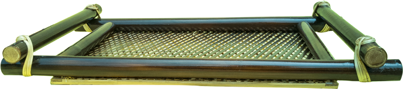 Dark Brown High Edged Bamboo Big Tray - 7 Sister Crafts (1000x1000), Png Download