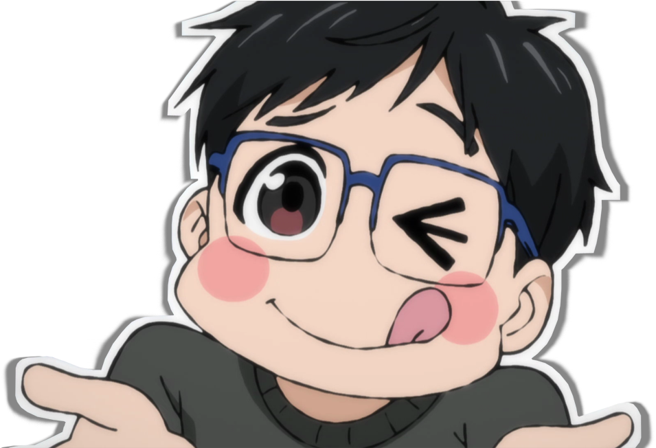 A Cutout Yuri Katsuki With A Goofy Face - Yuri On Ice Icon (955x652), Png Download