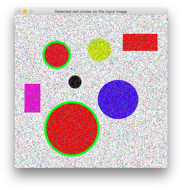 Circles And Rectangles With Noise Median Filter Detected - Circle (624x646), Png Download