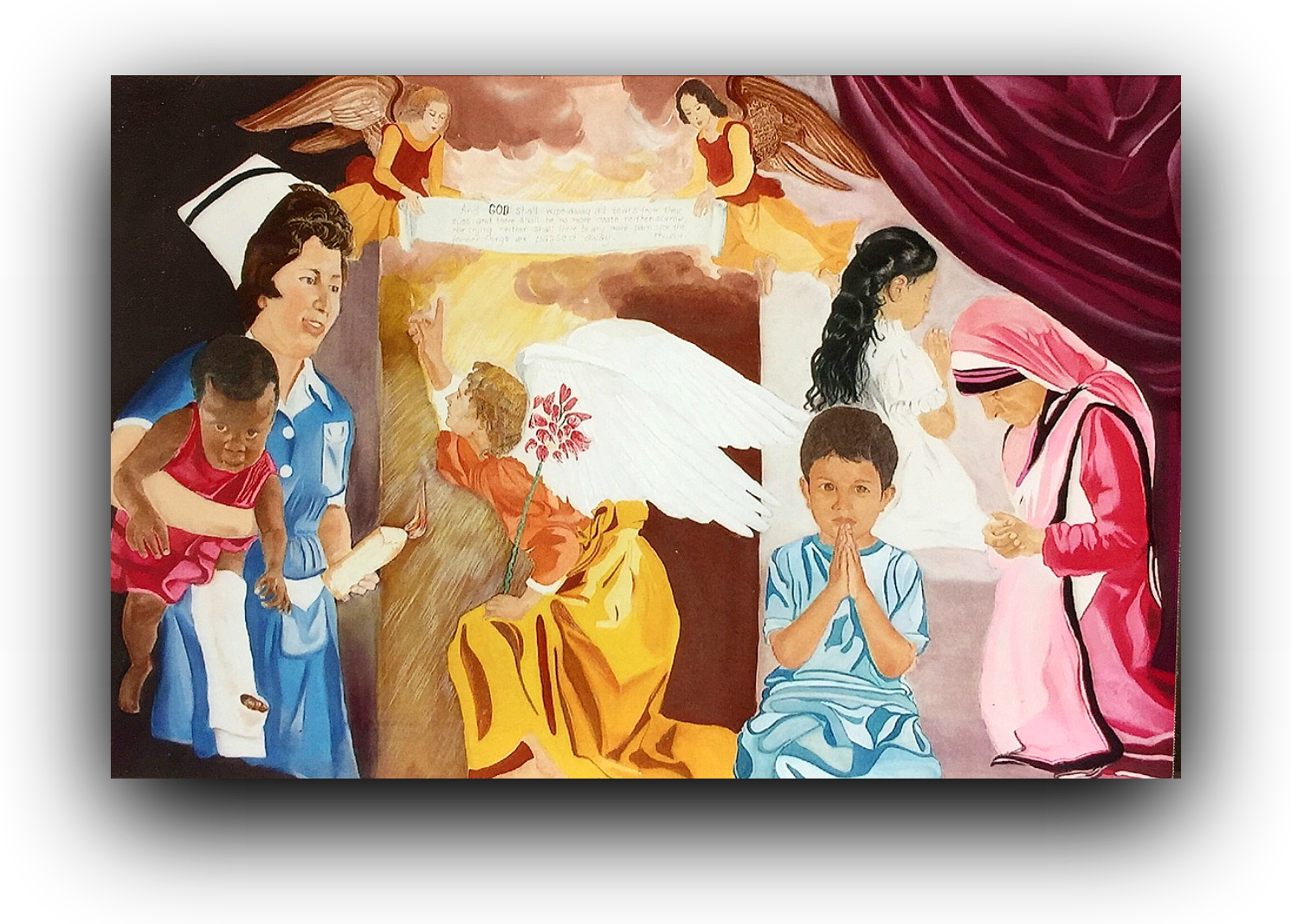 Lovehopefaith 3dpng - Painting (1491x1067), Png Download