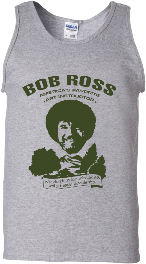 Men,women Tank Top - Bob Ross Mistakes Shirt (1060x1060), Png Download